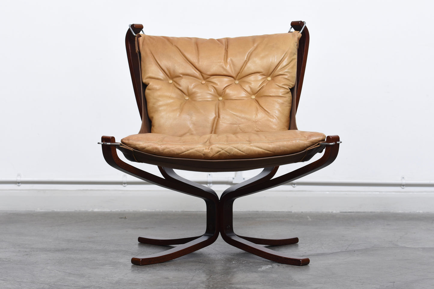 Two available: Falcon chairs by Sigurd Ressel