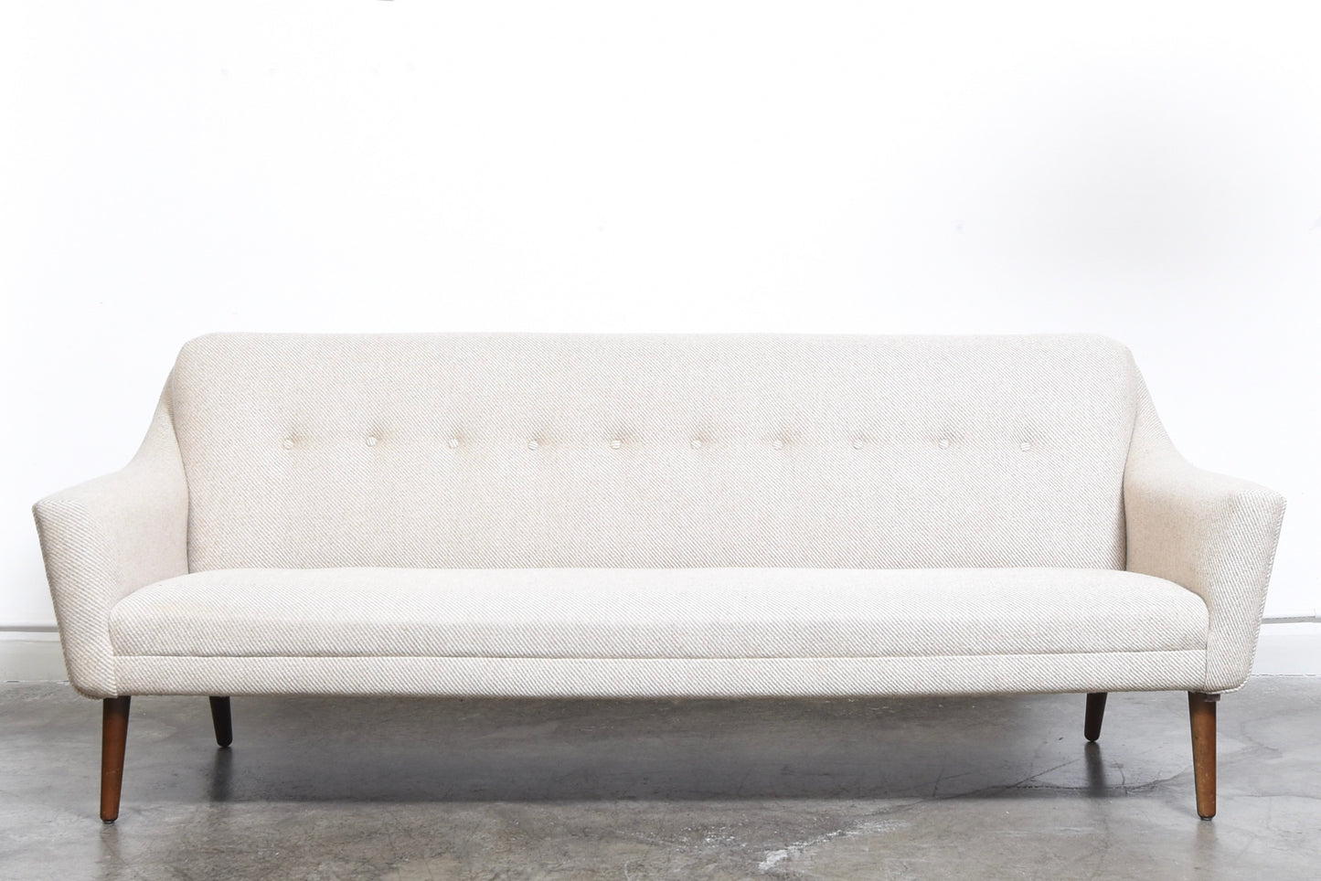 1960s three seat sofa with wool upholstery