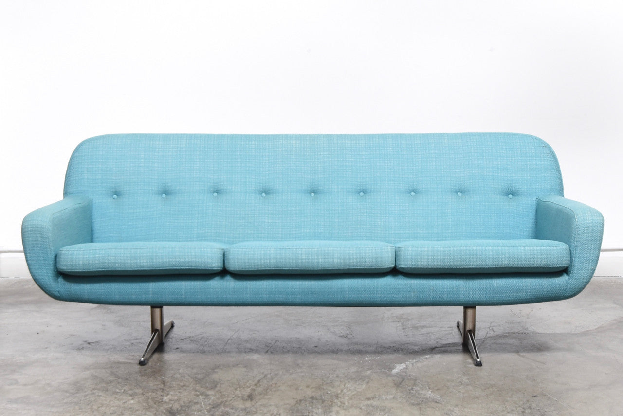 1960s shell sofa on shaker legs