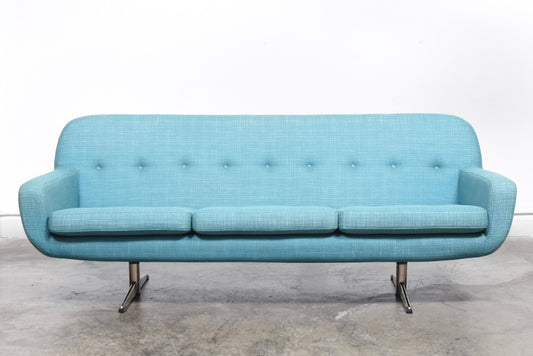 1960s shell sofa on shaker legs