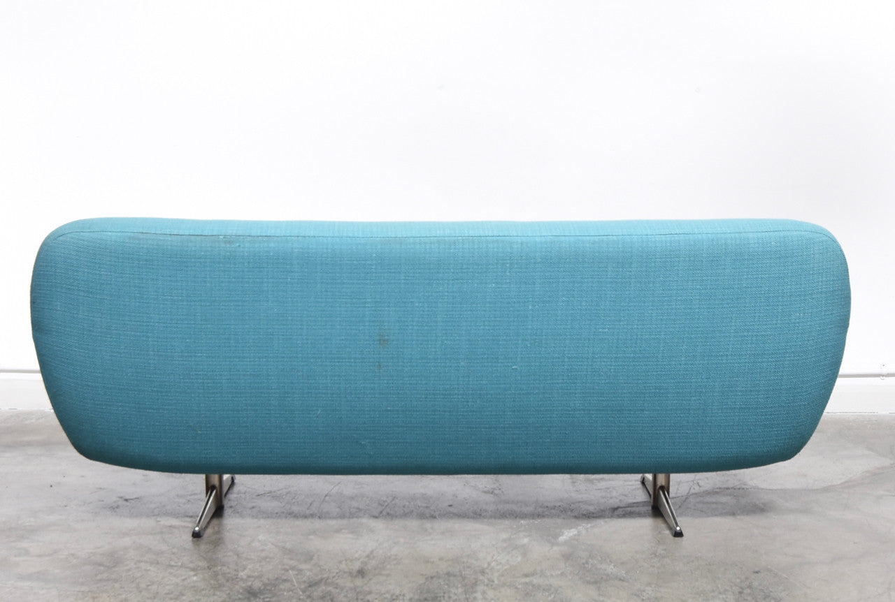 1960s shell sofa on shaker legs