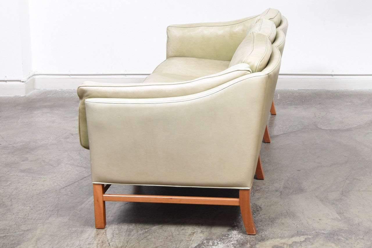 Three seat leather sofa by Grant Møbler
