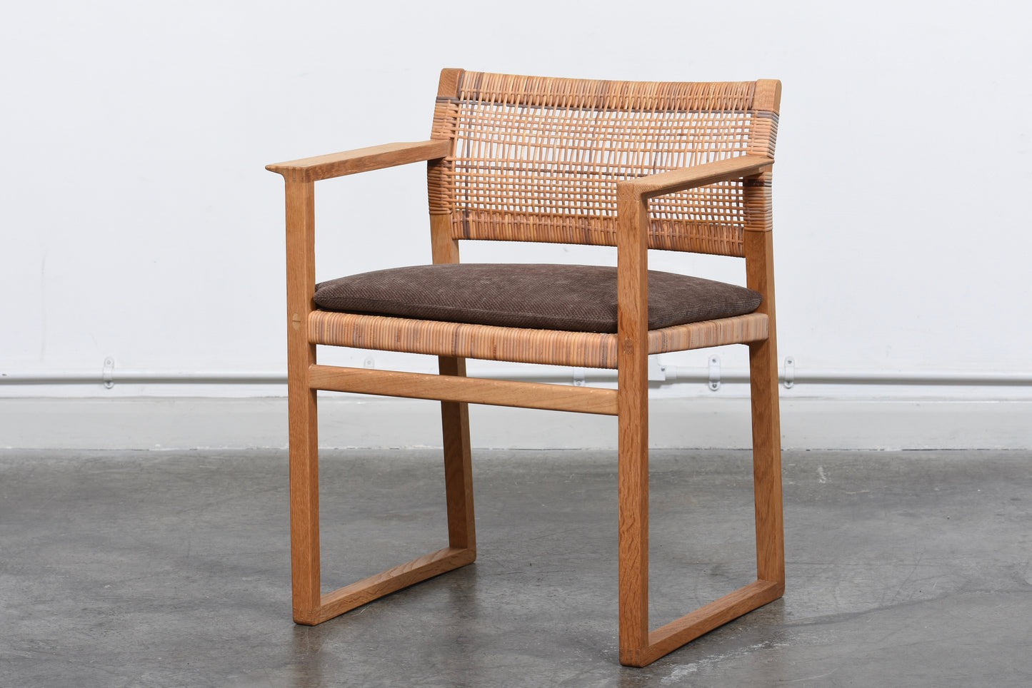 Oak + cane armchair by Børge Mogensen