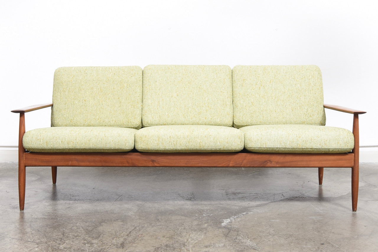 1960s teak sofa with sprung cushions