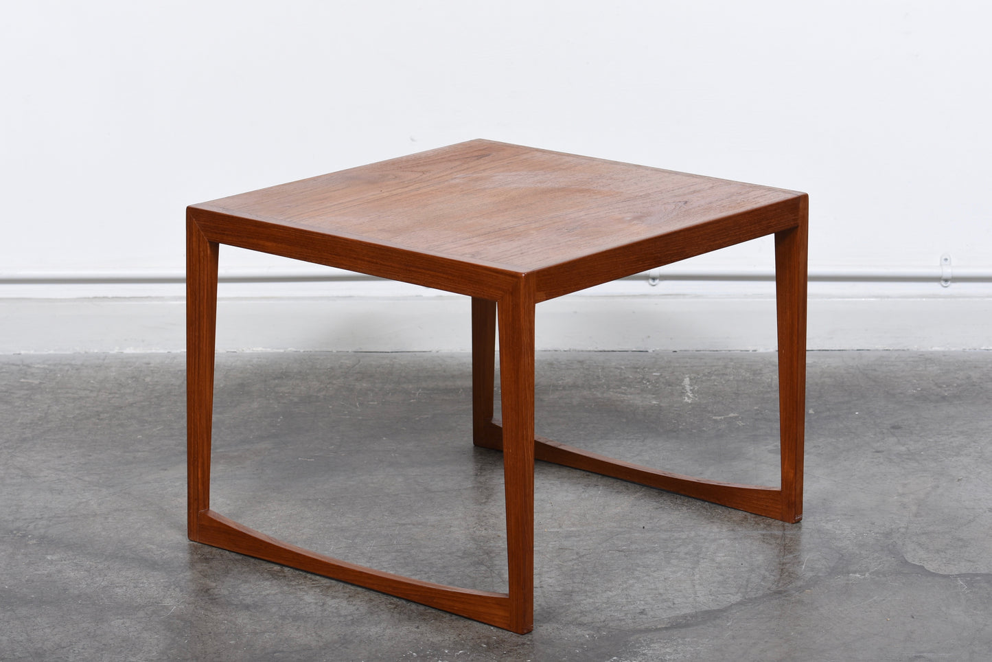 Square teak occasional table