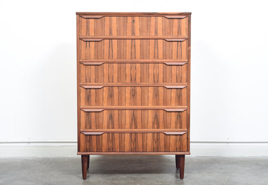 1960s Danish chest of six drawers in rosewood