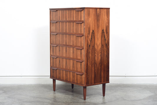 1960s Danish chest of six drawers in rosewood