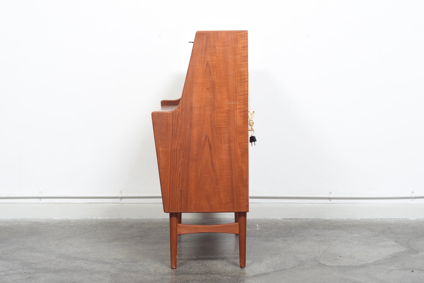 Teak secretary w/ internal light