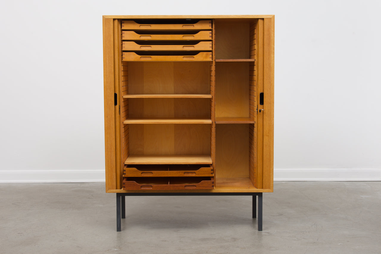 1970s archive unit in oak by Nipu