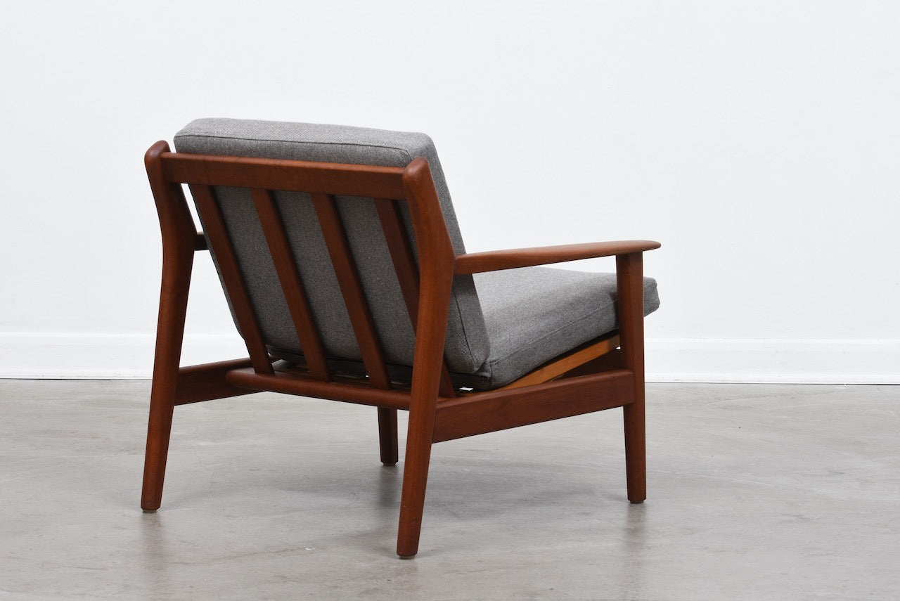 1960s teak lounger by Poul Volther