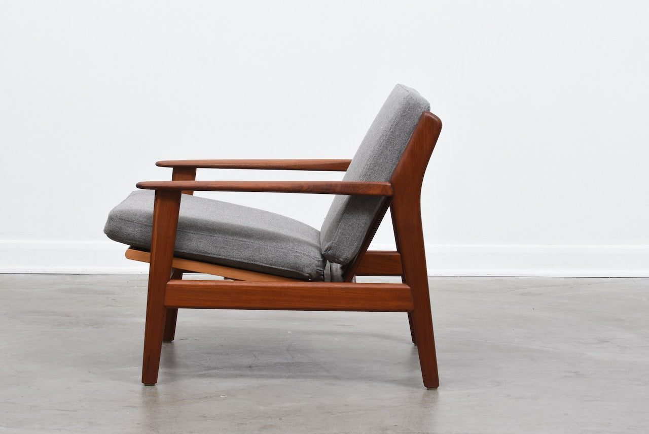 1960s teak lounger by Poul Volther