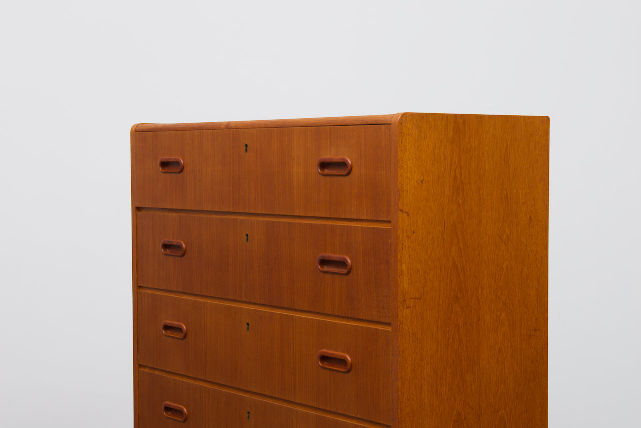 Tall Danish chest of drawers in teak