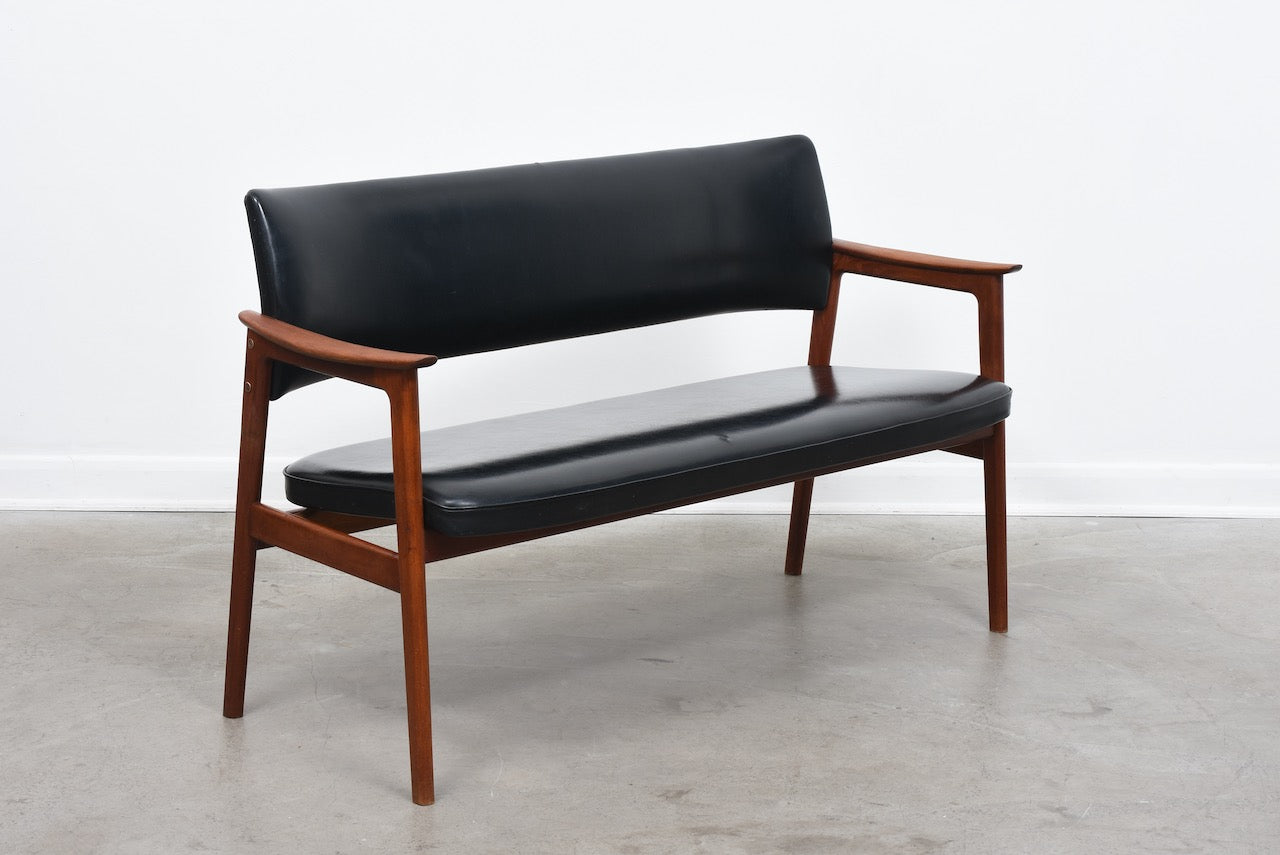 1950s teak sofa bench by Erik Kirkegaard