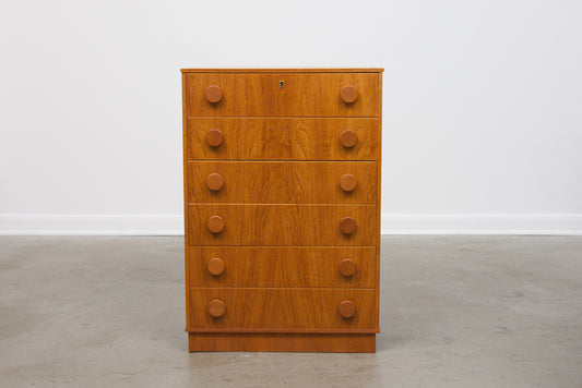 1970s teak chest on plinth base