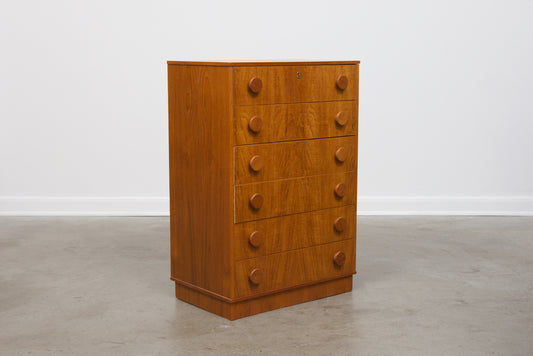 1970s teak chest on plinth base