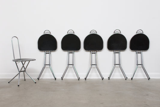 Six available: 1980s metal + perspex chairs by Niels Gammelgaard for IKEA