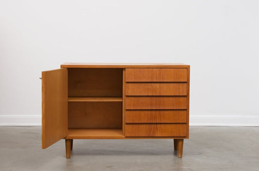 Short teak sideboard with drawers