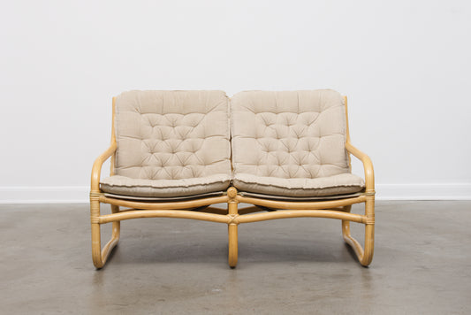 1960s bamboo two seat sofa