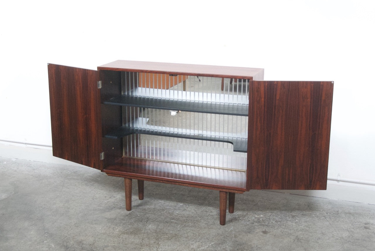 Freestanding rosewood bar cabinet