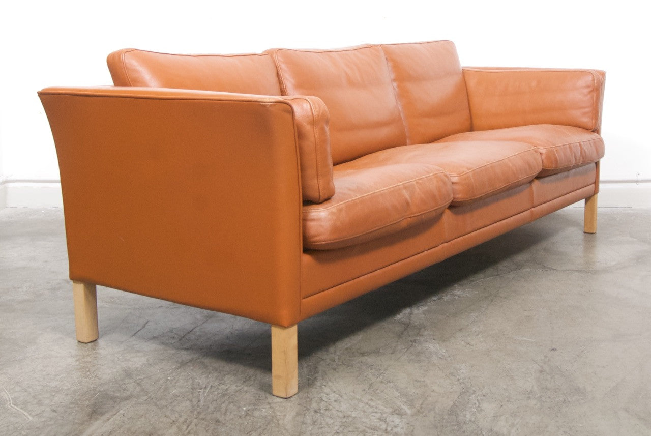 Leather sofa by Mogens Hansen