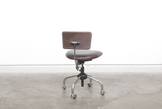 Architect chair with leather seat/back