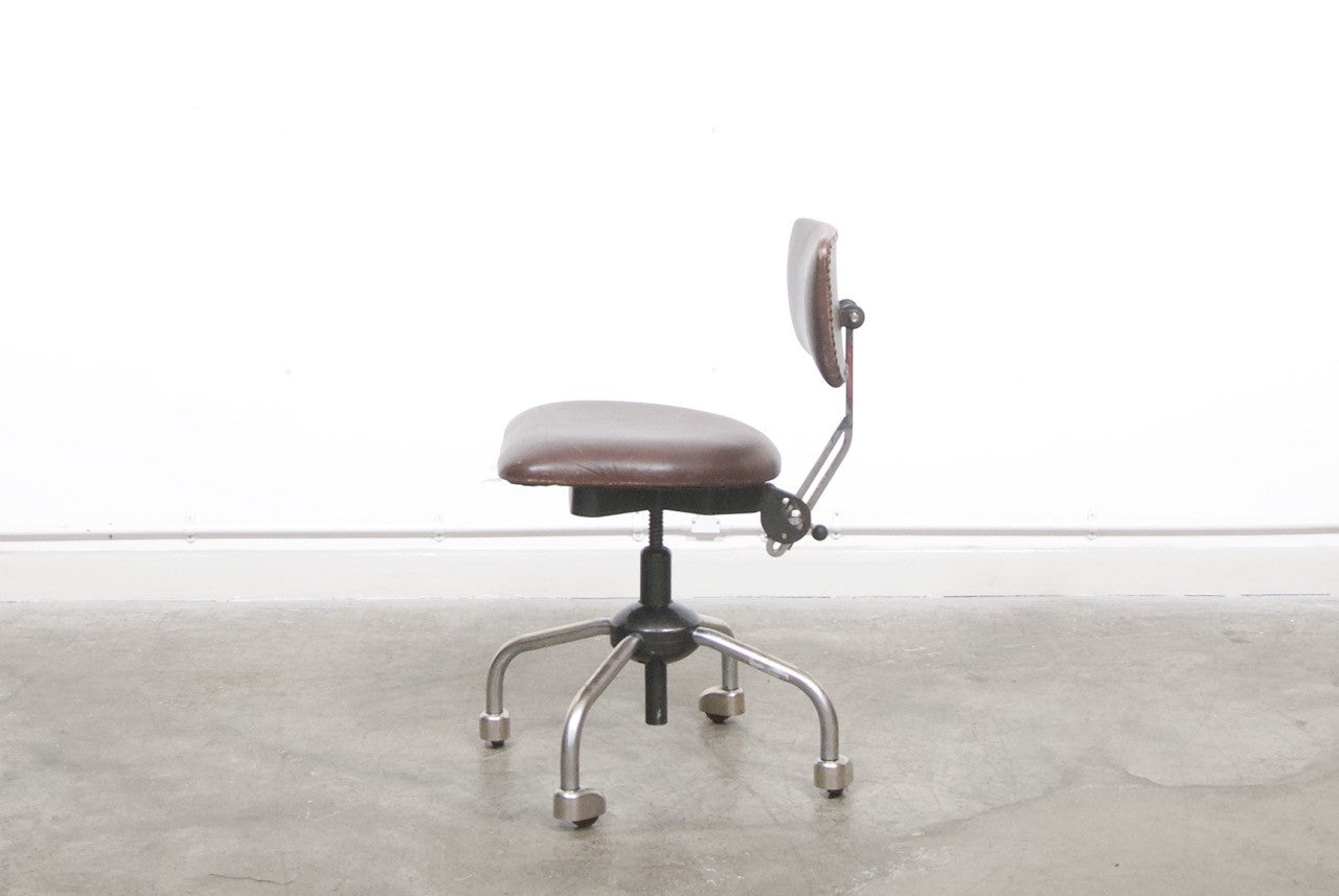 Architect chair with leather seat/back