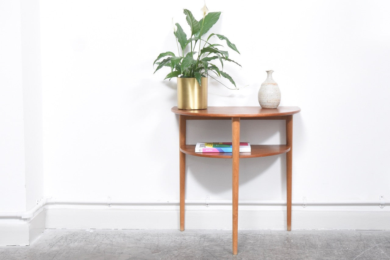 Teak + oak side table