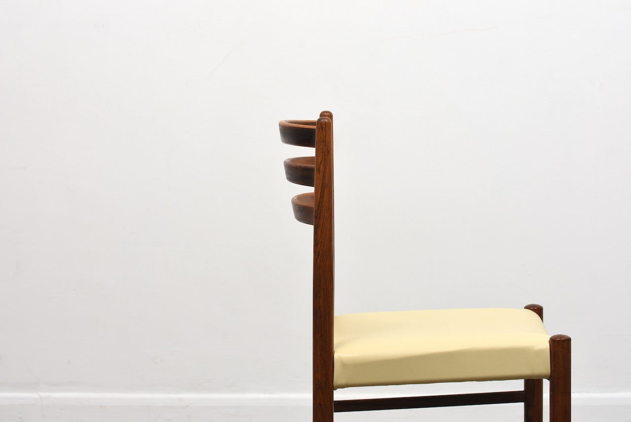 Set of six 1960s rosewood dining chairs