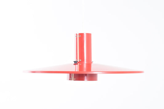 Vintage red disk ceiling light