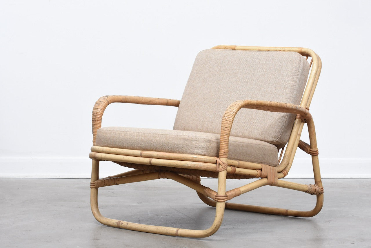 1960s bamboo lounge chair