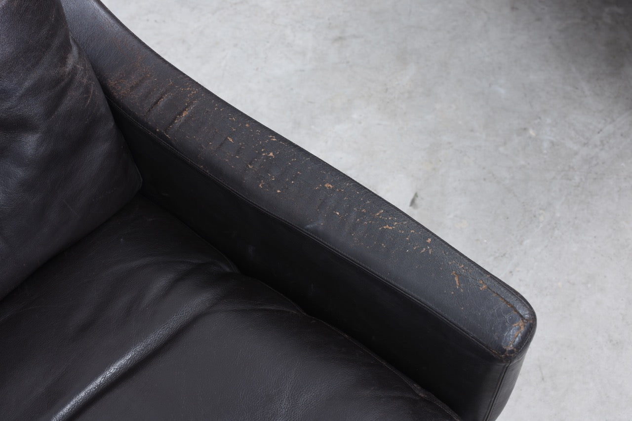 1960s leather lounger by Frederik Kayser