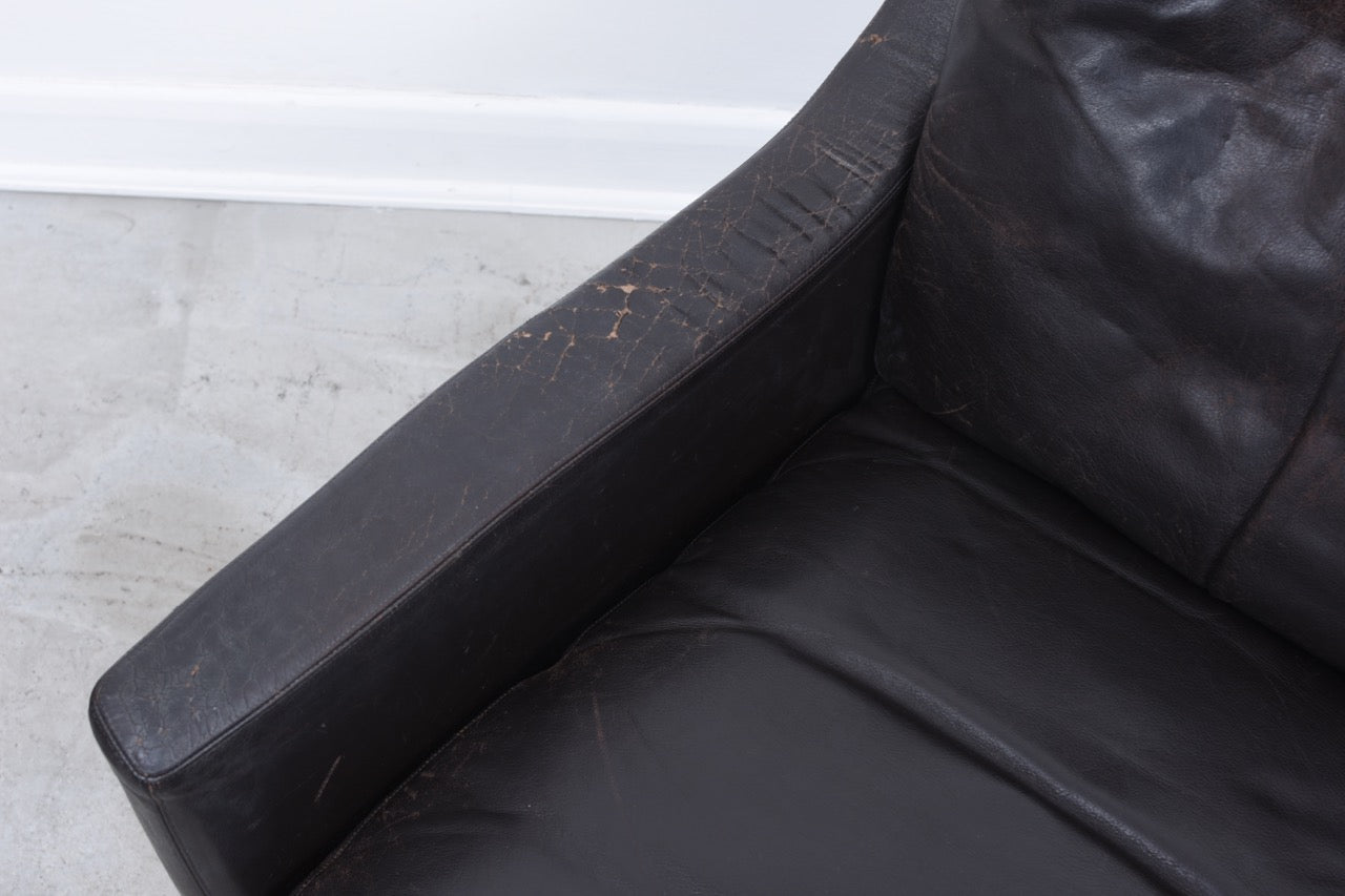 1960s leather lounger by Frederik Kayser