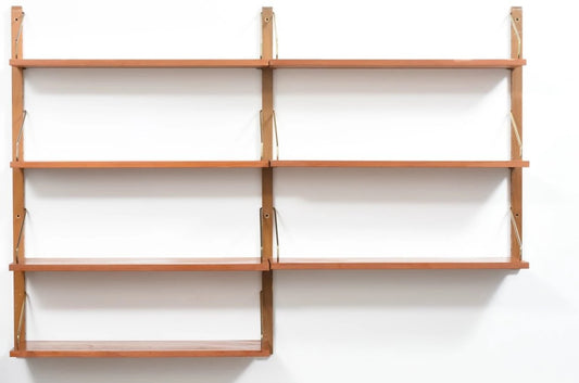 Vintage teak modular shelving by Poul Cadovius
