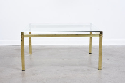 1970s brass + glass coffee table - 105 cm