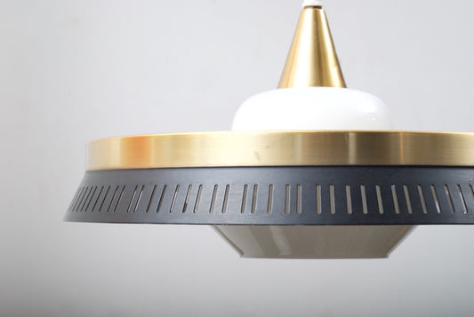 Brass/glass ceiling light