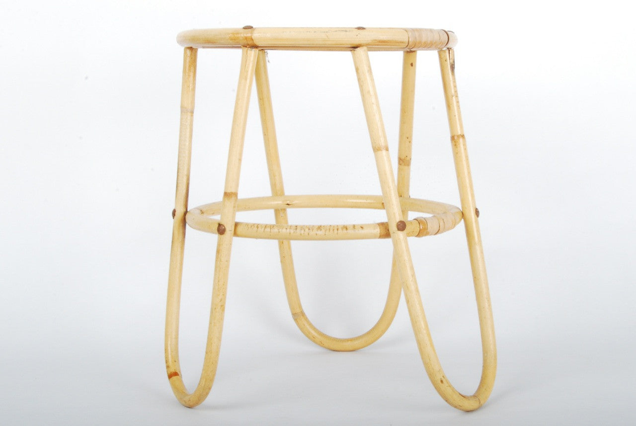 Bamboo and glass plant stand