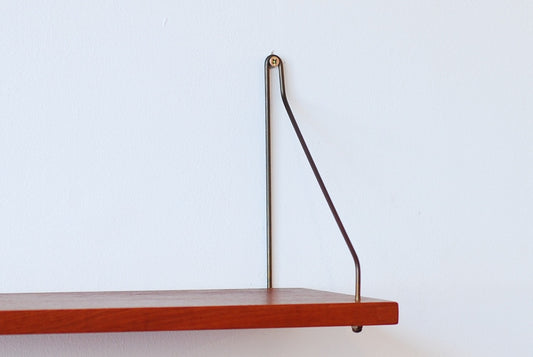 Vintage teak floating shelf