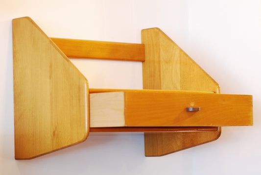 Beech floating shelf by Hans J. Wegner