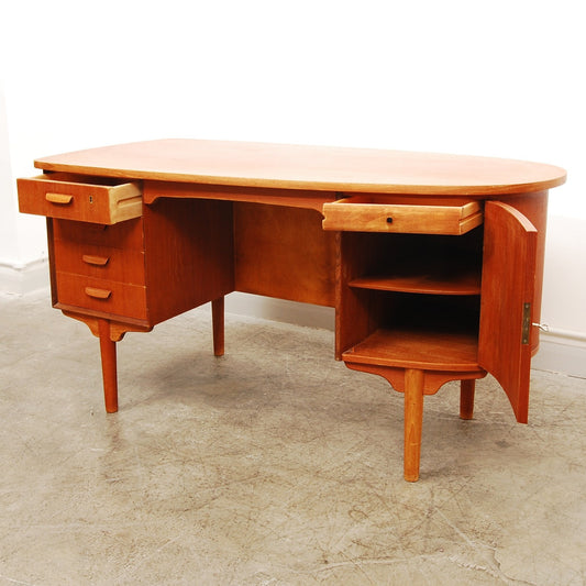 Teak and oak desk