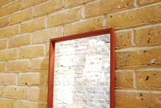 Full length mirror with teak frame