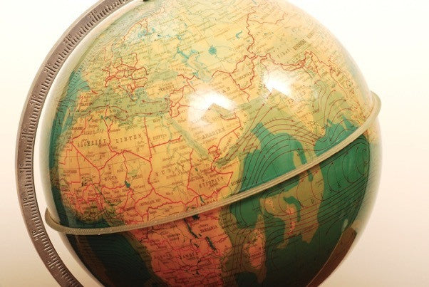 Illuminated world globe