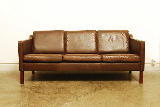 Three seat leather sofa