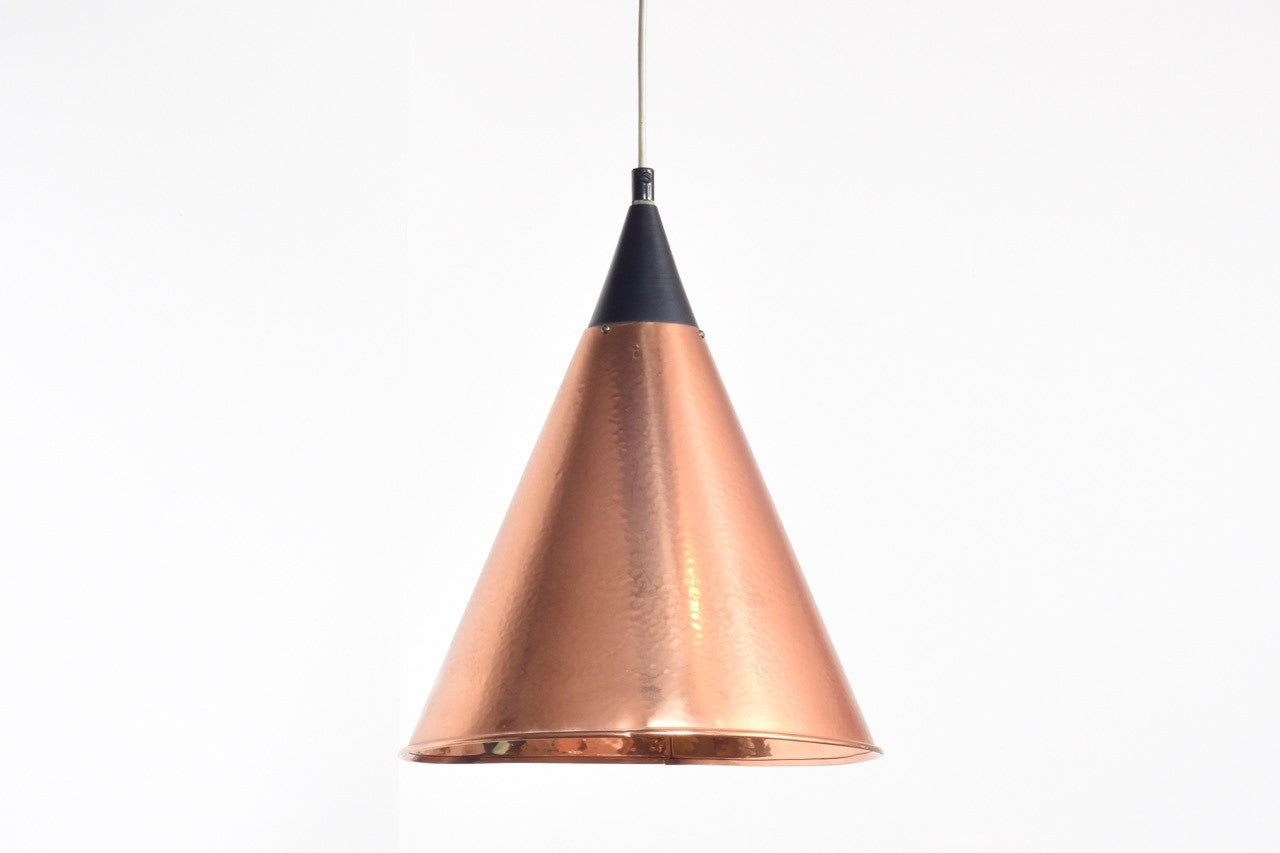 Copper cone ceiling light