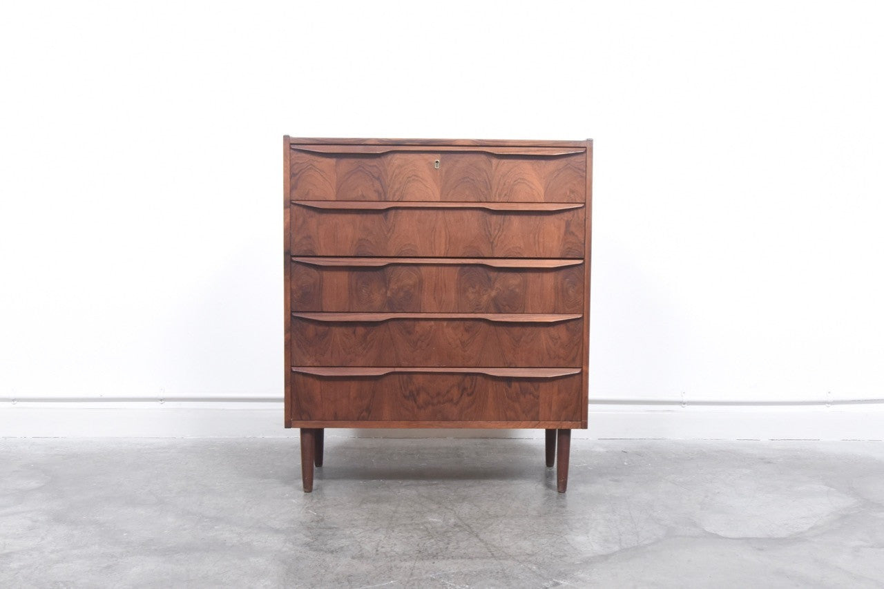 Rosewood chest of drawers