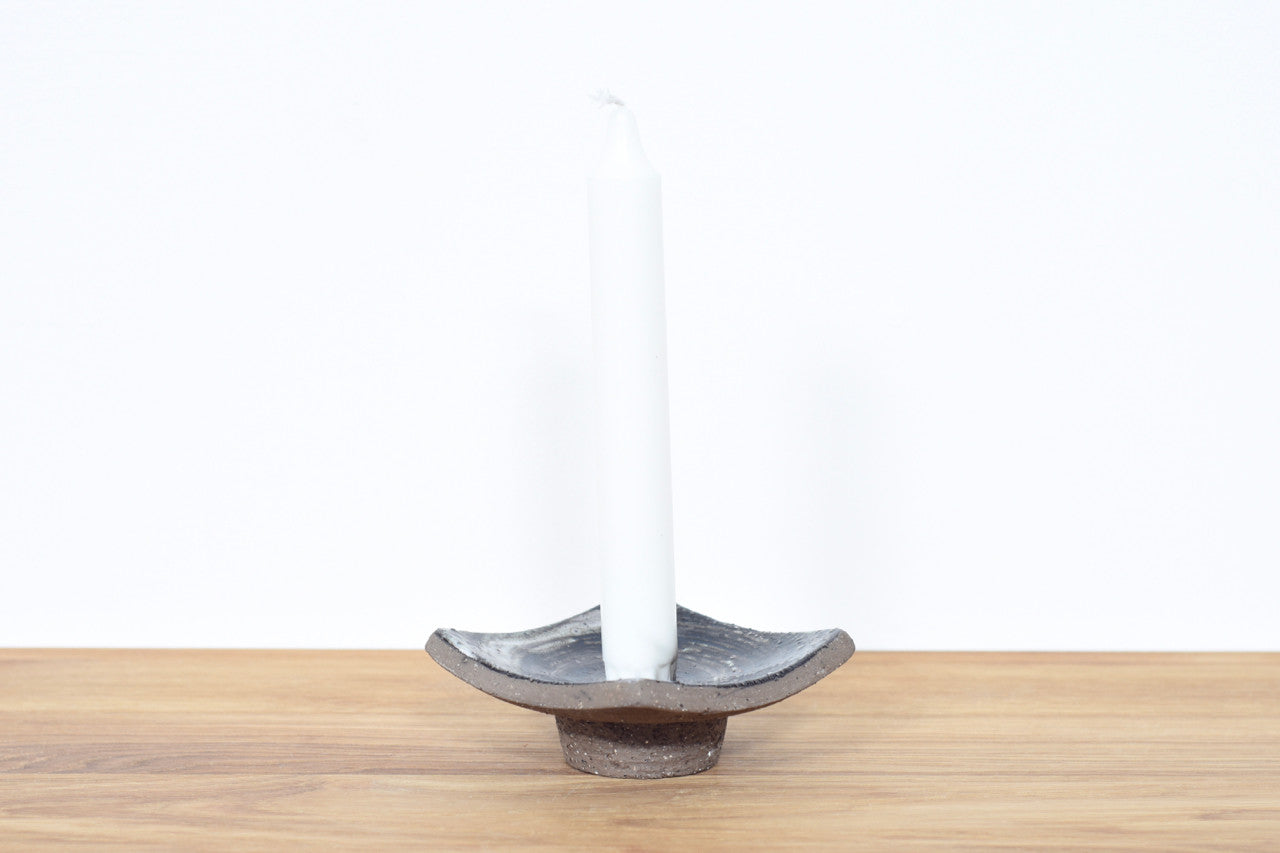 Stoneware candle holder by Nittsjö