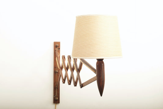 Rosewood scissor wall light