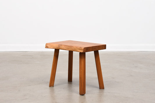 1970s oiled oak stool