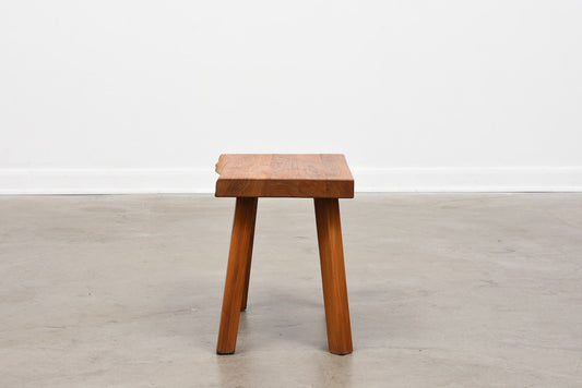 1970s oiled oak stool