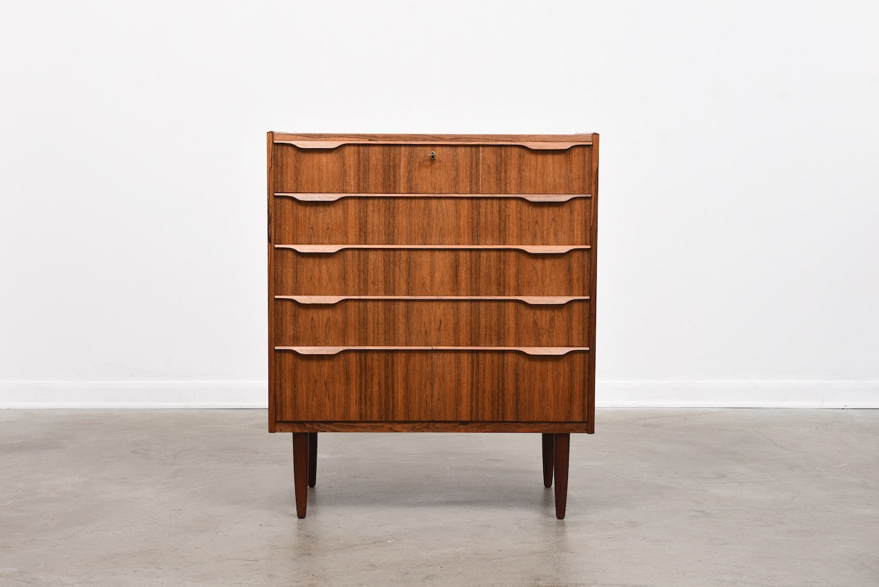 1960s rosewood chest of drawers