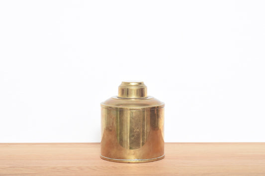 Heavy brass tea canister by Lykke-Ting